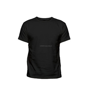 T-shirts décontractés pour hommes 100 % coton de haute qualité, motif uni, tissu tricoté, design vierge, logo personnalisé, respectueux de l'environnement, teinture unie - Product Image 1
