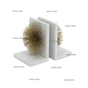 Designer Custom ized Form Weißer Marmor Buchs tütze Exklusive Qualität Home Massiver Marmor Bücher ständer/Halter