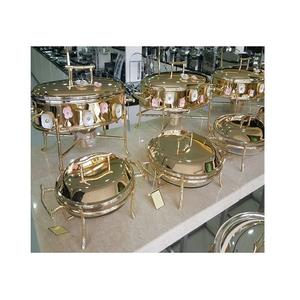 Chafing Dish de Latón de Diseño con Tapa Martillada, Chafing Dish Redondo de Alta Calidad para Proveedor Mayorista - Product Image 3