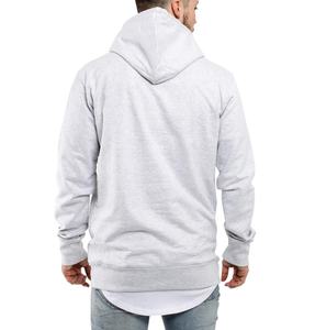 เสื้อฮู้ดผู้ชายแบบสวมหัว พิมพ์โลโก้ได้  ผ้าฟลีซ ทรงโอเวอร์ไซส์ ไซส์พลัส ชายเสื้อโค้ง 100% ผ้าฝ้าย ย้อมสีพื้น เป็นมิตรกับสิ่งแวดล้อม สไตล์สตรีท มีซับใน - Product Image 2