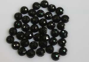 100% Cabujón de corte de rosa de espinela negra Natural 6mm IGI Piedra preciosa certificada Vivaaz Gems Tratamiento térmico Calibrado Óptico Especial - Product Image 3