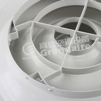 Diffuseur d'air rond moderne en aluminium avec amortisseur pour système de ventilation de climatisation