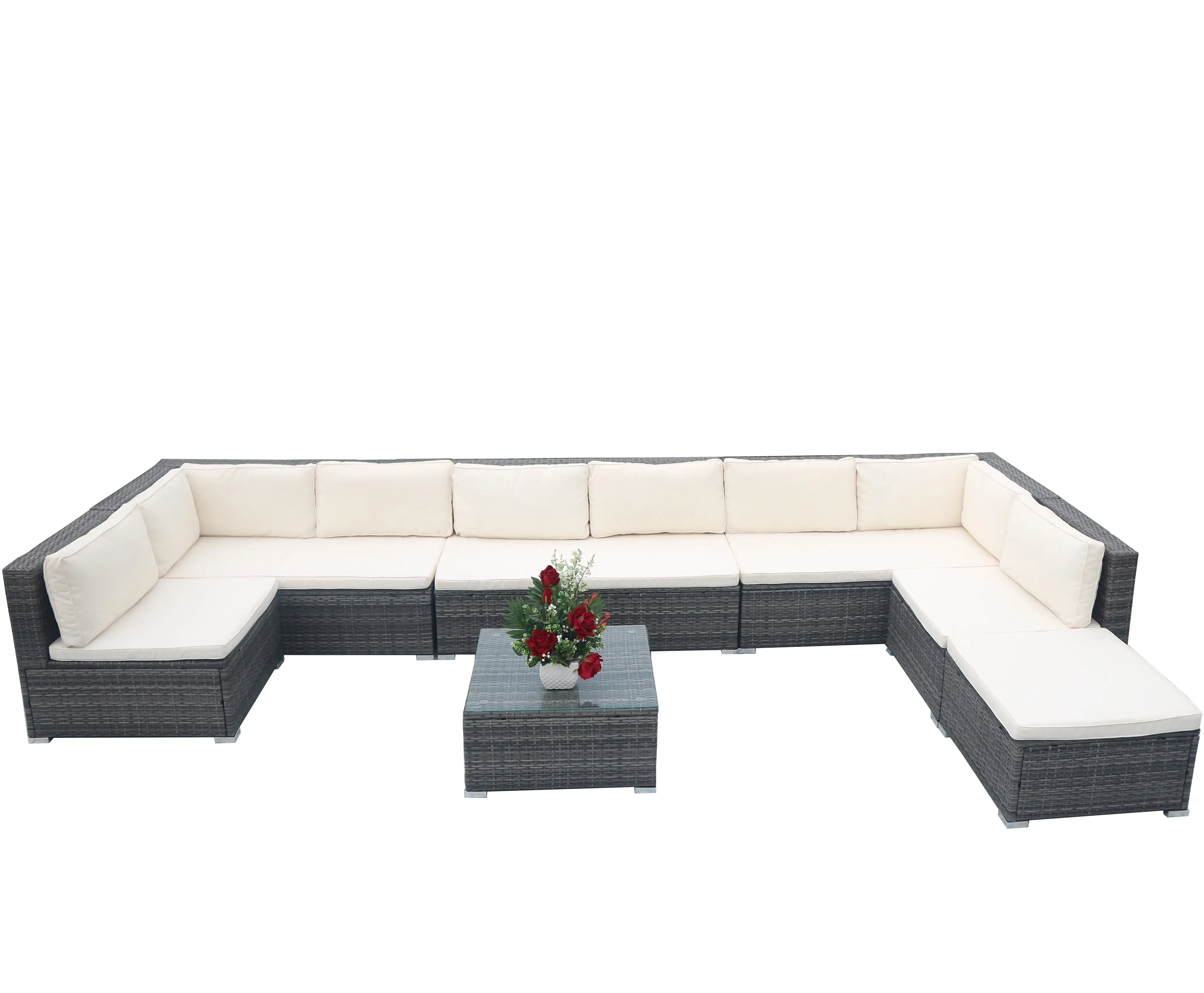 PE RATTAN/ WICKER GARDEN FURNITURE BIG SOFA SET