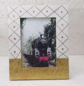 White Resin Copper Inlay Photo Frame - Product Image 6