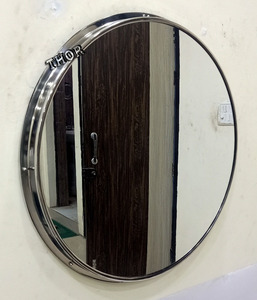 Miroir mural rond réglable en acier, grand format, 25 pouces, pour décoration murale, cadre en Alum, pour la salle de bains, la chambre à coucher, le salon - Product Image 5