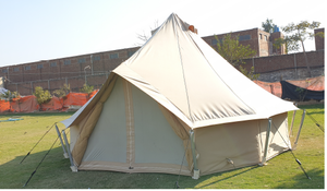 3M 4M 5M 6M 7M ออกแบบใหม่ผ้าใบกลางแจ้งเต็นท์ระฆัง <span class=keywords><strong>Glamping</strong></span> กันน้ําระบายอากาศเต็นท์ท้องครีบขนาดใหญ่ผ้าฝ้ายผ้าใบเต็นท์ระฆัง