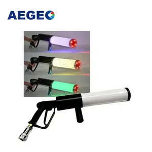 Malam Pesta Disko Acara LED RGB Baterai Genggam Kabut CO2 Jet Gun Mesin