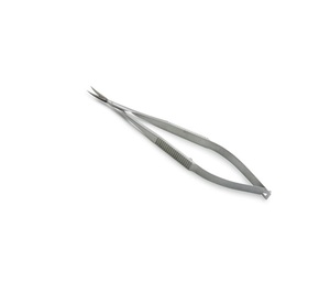 Tijeras Quirúrgicas Micro Manuales de 12 cm, Curvas y Rectas, con Hojas Recubiertas de Diamante, Acero Inoxidable, Estándar Alemán - Product Image 1