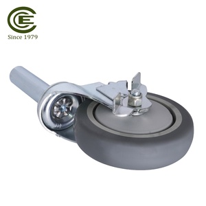 Roue pivotante robuste de 5 pouces en TPR pour roues de tuyaux d'insertion d'eau en PVC - Product Image 4