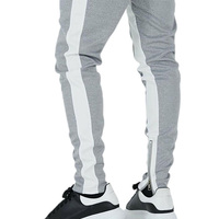 Pantalons de survêtement de sport de Bruxelles pour hommes et femmes, avec bande latérale, fermeture éclair, jogging noir et blanc, polyester, pantalon cargo, pantalon de sport pour la salle de sport