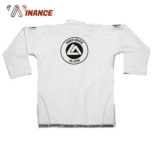 Bjj Gi ชุดกิโมโนผ้าฝ้าย Bjj Gi,ชุดกิโมโนผ้าฝ้าย100% สีขาวมุก Gi Jiu Jitsu กำหนดเอง - Product Image 3
