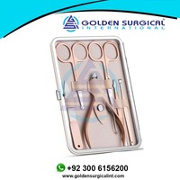 Ensemble de soins de beauté Golden Beauty, kit de manucure et pédicure, coupe-ongles |   Kit de toilettage professionnel 18-en-1, outils pour les ongles, ISO9001, 13485 CE