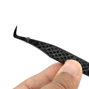 Jeu de pinces à épiler noires pour Extension de cils, 12 styles, en acier inoxydable, accessoires de maquillage - Product Image 1