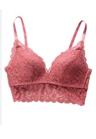 Desain Terbaru Bra Wanita Tanpa Kawat Model Halter Push-Up Berbahan Lace Seksi, Seamless, Breathable, Desain Khusus Harga Murah Bangladesh