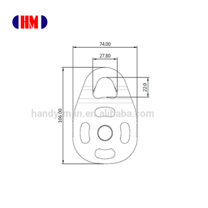 รอกอลูมิเนียม AP-080 สำหรับเชือก - รอกเดี่ยวแบบมีลูกปืนสำหรับปีนป่ายเคลื่อนที่ ใช้กับเชือกสำหรับการเข้าถึง - Product Image 2