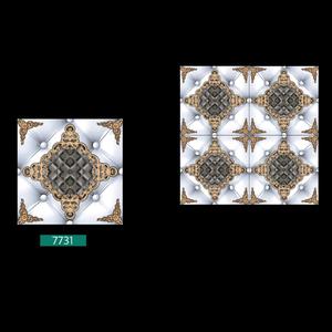 40x40cm กระเบื้องปูพื้นพอร์ซเลนขัดเงาสำหรับตกแต่งดีไซน์โลหะสีทอง - Product Image 2