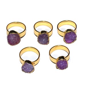 Golden Quartz Pyramid <b>Ring</b> Fengshui Mascot Healing Pyramid - Product Image 6