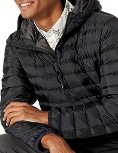 Blouson matelassé épais à capuche pour homme, col montant, 100 % polyester, imperméable, respirant, écologique, hiver, OEM - Product Image 4
