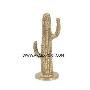 Escultura de cactus decorativa de Navidad con objetos decorativos de Metal con acabado plateado para figura de escultura de vajilla de escritorio - Product Image 2
