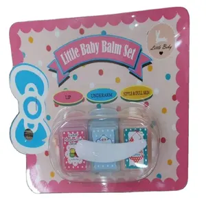 Kleines Baby Balsam Set 3 in1 Cupcake Achsel Makronen Lippen balsam Topping balm Plus