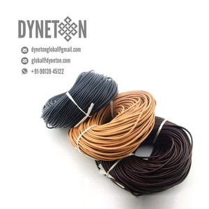 2026 Wholesale 1mm 2mm 3mm 4mm 5mm Round <b>Leather</b> Cord for Jewelry Necklace <b>Bracelets</b> All Sizes and Colors - Product Image 1