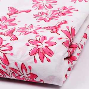 New Beautiful Indian Hand Block Print Fabric Hand Made Floral Print Salwar Suit Cotton Fabric Dress Making - Product Image 4