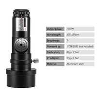 Collimateur de télescope de 1,25 pouce, adaptateur de 2 pouces, télescope réflecteur newtonien, collimation laser SCA, 7 niveaux de luminosité, astronomique