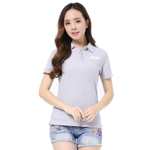 T-shirts Polo simples pour femmes avec short d'été sur mesure de couleur unie - Product Image 5