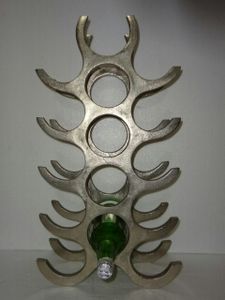 Round Shape Luxury Modern Vantage Silver <b>Wine</b> <b>Rack</b> Bar Accessories - Product Image 2