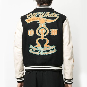 Veste universitaire personnalisée avec logo de designer, col montant, style décontracté, en laine/soie, unisexe, pour l'hiver - Product Image 4
