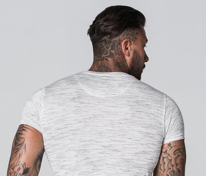 Camiseta unisex barata 50% Algodón 50% poliéster camiseta en blanco Lisa para hombre con logotipo personalizado al por mayor - Product Image 5