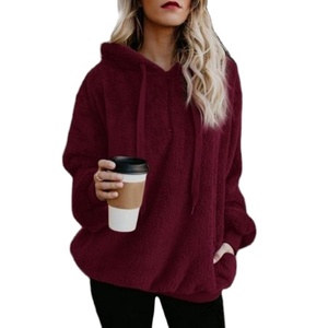 <b>Pink</b> Women's Oversized Hoodie With Cartoon Applique Pockets Long Sleeve Fleece <b>Sweatshirt</b> Autumn Wear - Product Image 6