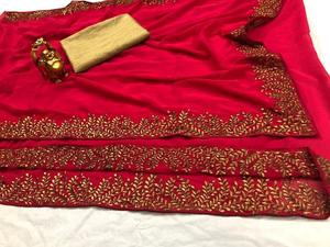 Basso Tasso di indiani Georgette Saree