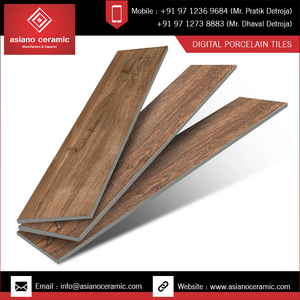 Best Quality Royal Brown 200x1200MM <b>Wooden</b> <b>Strip</b> Floor Tiles Bulk Exporter for School - Product Image 2