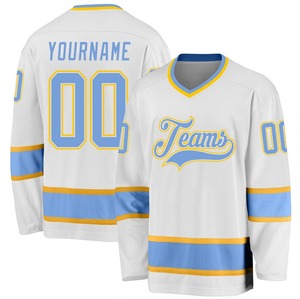 Camiseta de Hockey personalizada, Jersey de color naranja, blanco y negro con nombre impreso y números, se puede poner con aparejos cosidos, nombre de sarga - Product Image 4