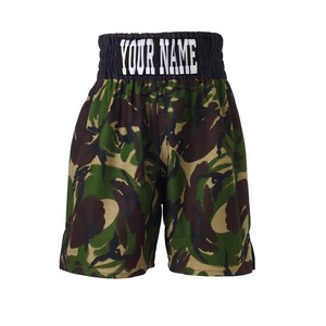 Pantalones cortos de camuflaje de diseño personalizado MMA Kick Boxing para hombres y mujeres para Muay Thai, precio directo de fábrica al por mayor - Product Image 1
