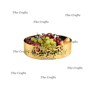 Bol à fruits en acier inoxydable et aluminium en vrac avec support Bol à collations décoratif de haute qualité - Product Image 6