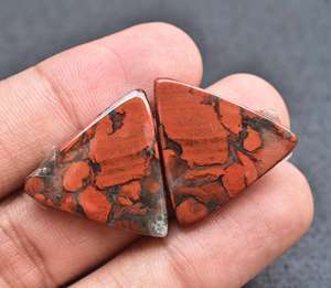 Tabu พลอยแจสเปอร์ Cabochon สำหรับคู่,พลอยแจสเปอร์คริสตัลแร่ Brecciate - Product Image 6