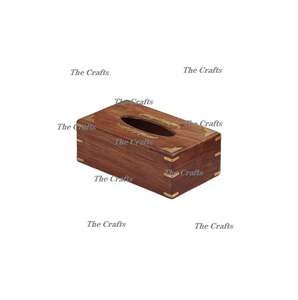 Boîte à mouchoirs en bois de conception avantageuse avec porte-serviettes décoratif de qualité de luxe à vendre - Product Image 4