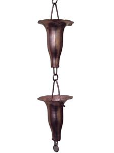 Chaînes de pluie en cuivre, tasse à fleurs suspendue, chaînes - Product Image 4