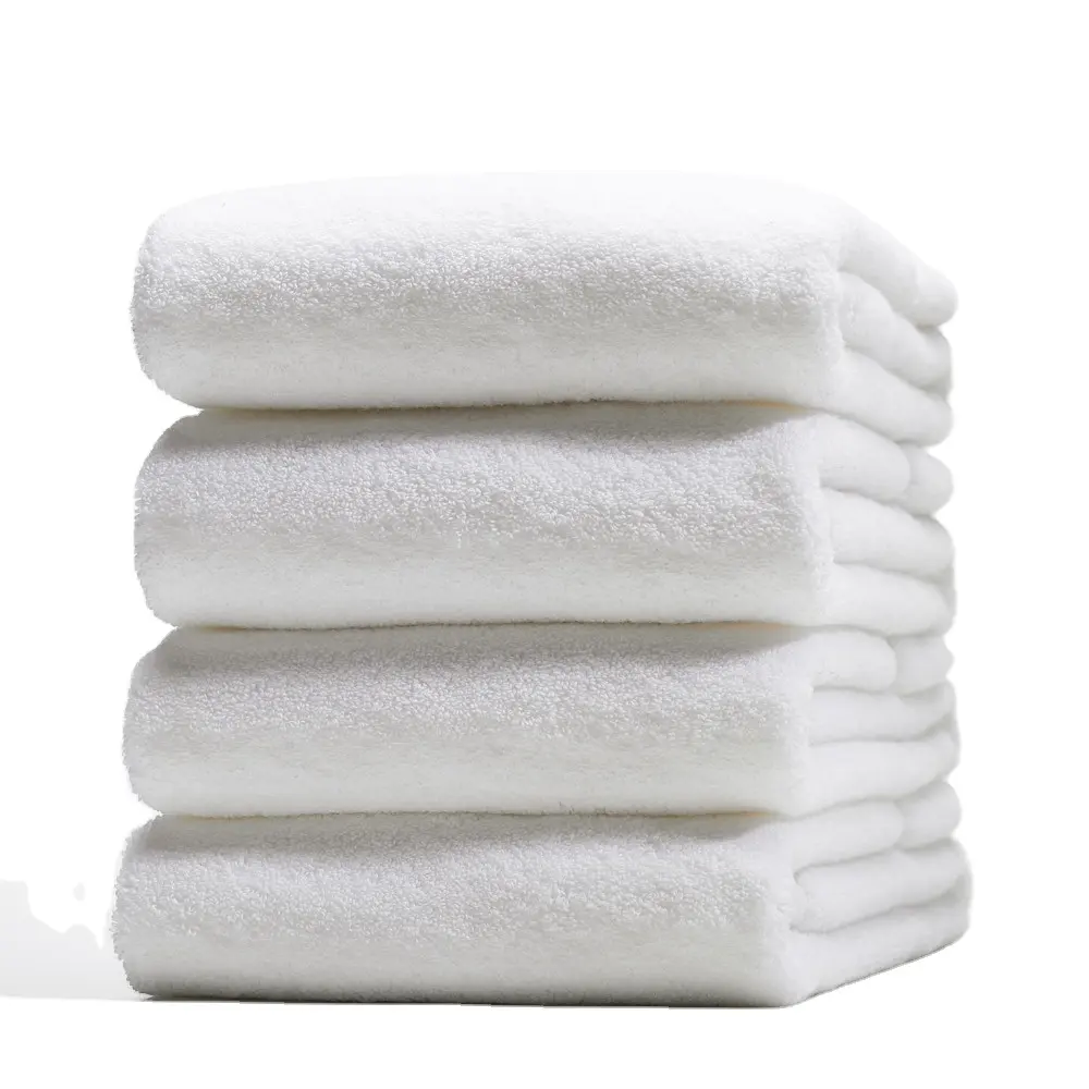 Дешевое 100% хлопковое г/м2 21s/2 белое полотенце для лица для отелей