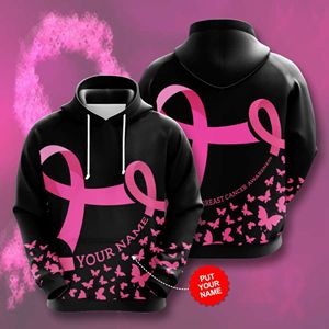CUSTOM PINK CANCER <b>HOODIES</b> FULL <b>SUBLIMATED</b> - Product Image 1