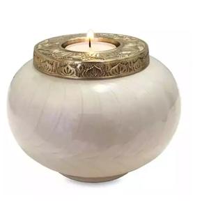 อุปกรณ์งานศพชาโกศอุ้งเท้าพิมพ์ขนาดเล็กที่ระลึกสัตว์เลี้ยงเถ้ากระดูกโกศในราคาต่ำที่ทำด้วยมือที่กำหนดเอง - Product Image 1