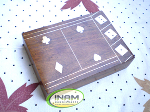 Wooden Handmade Luxury Designer <b>Box</b> with Brass Inlay Work Geometric Pattern Rectangle Shape <b>for</b> Home Decor - Product Image 2