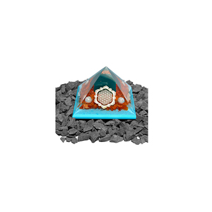 Cornaline perle Yantra pierre de guérison Orgonite pyramide Feng Shui amour sculpté gravé décoration de la maison - Product Image 1