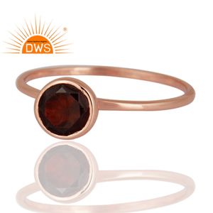Indien Solide 9k Or Rose Bague De Mariage Pour Les Femmes Fabricant Audacieuse Bague Grenat Bijoux Fournisseur - Product Image 2