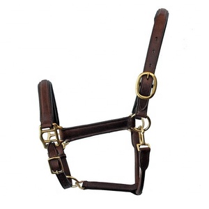 Harnais en cuir marron pour cheval de qualité supérieure, durable, avec rembourrage doux, couleur et taille personnalisables pour usage équestre - Product Image 1