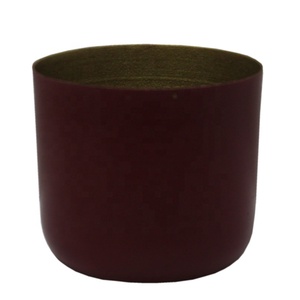 Vase à bougie vide de style classique pour décoration de mariage, fait main, couleur marron, texture, forme ronde - Product Image 1