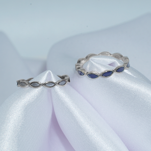 Anillos de Compromiso Ajustables de Plata de Ley 925 para Mujer, con Circonitas, Diseño Moderno, de Taiwán - Product Image 5