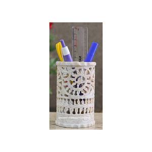 Magnifique porte-stylo en pierre ollaire polie, modèle sculpté à la main, porte-stylo en pierre ollaire pour la décoration de la maison et les cadeaux - Product Image 1